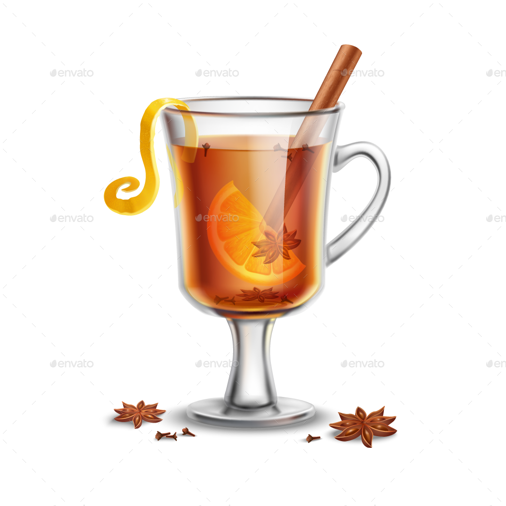 Hot Rum Drink with Spices, Vectors GraphicRiver